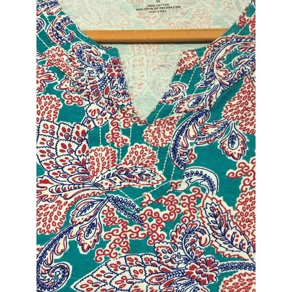 Talbots Bandana Paisley Tunic Top - Picture 3 of 6